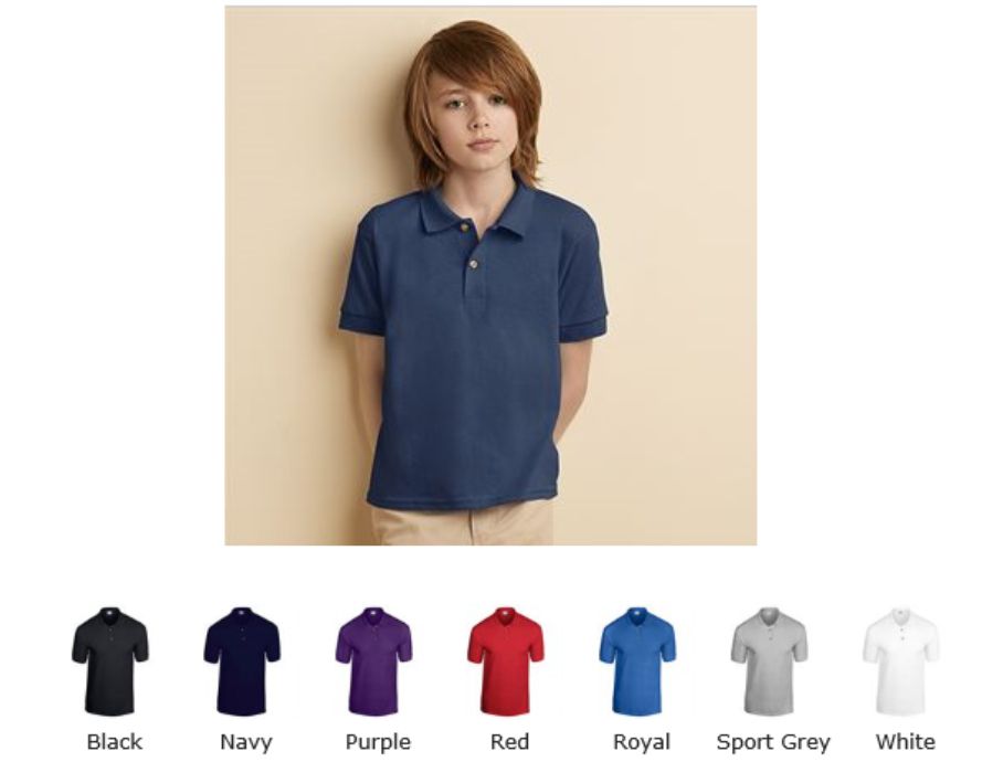 Gildan GD40B Youth Dryblend Jersey Polo Shirt